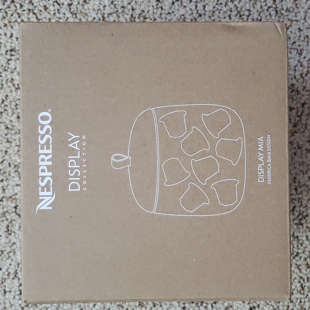NWT Glass Nespresso pod or capsule display holder